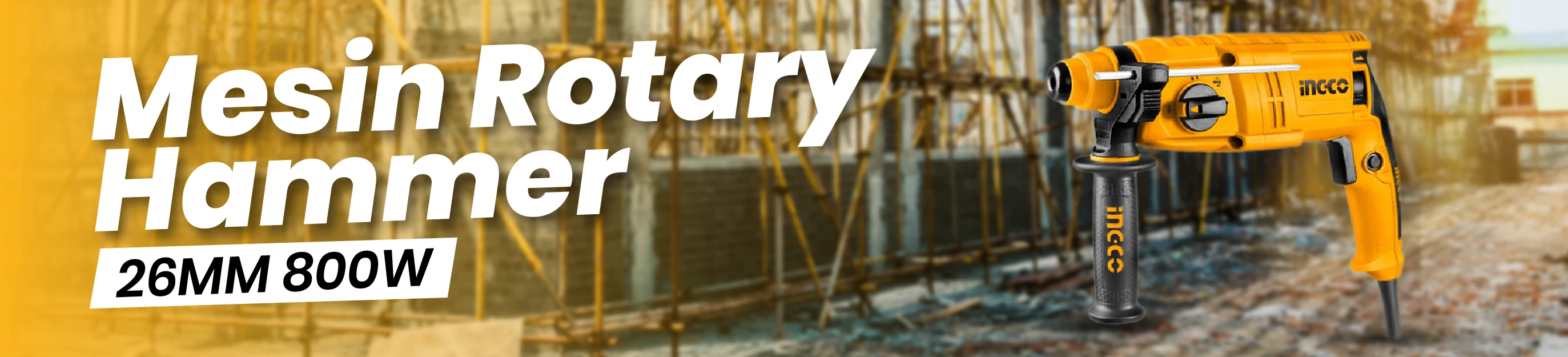 Mesin Rotary Hammer 26MM Ingco