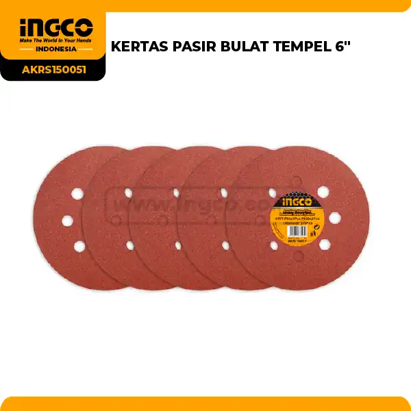 AKRS150051 - KERTAS PASIR BULAT TEMPEL 6'' => AKRS1500511