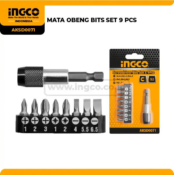 AKSD0071 - MATA OBENG BITS SET 9 PCS