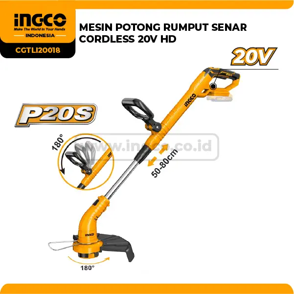 CGTLI20018 - MESIN POTONG RUMPUT SENAR CORDLESS 20V HD !