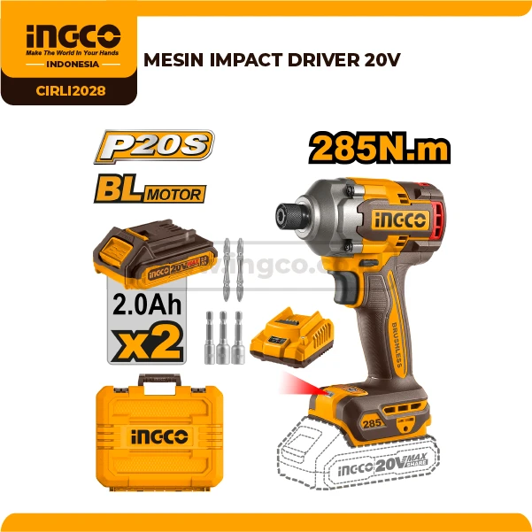 CIRLI2028 - MESIN IMPACT DRIVER 20V (2B&1FC)