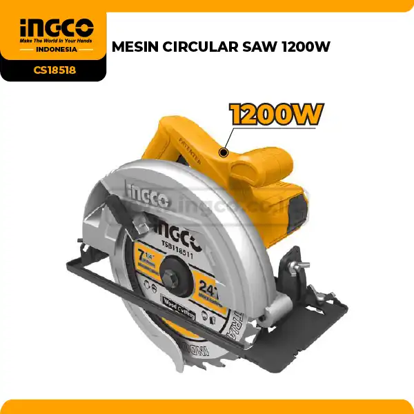 CS18518 - MESIN CIRCULAR SAW 1200W => CS18538