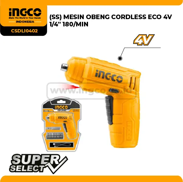 CSDLI0402 - MESIN OBENG CORDLESS ECO 4V 1/4
