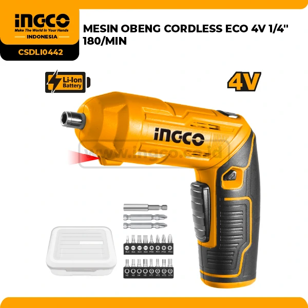 CSDLI0442 - MESIN OBENG CORDLESS ECO 4V 1/4