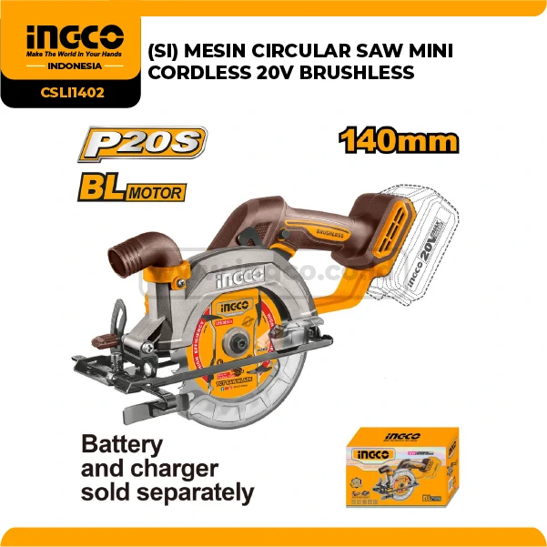 CSLI1402 - MESIN CIRCULAR SAW MINI CORDLESS 20V BRUSHLESS