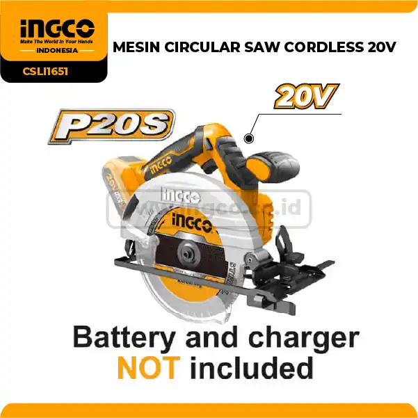 CSLI1651 - MESIN CIRCULAR SAW CORDLESS 20V !=> CSLI1851