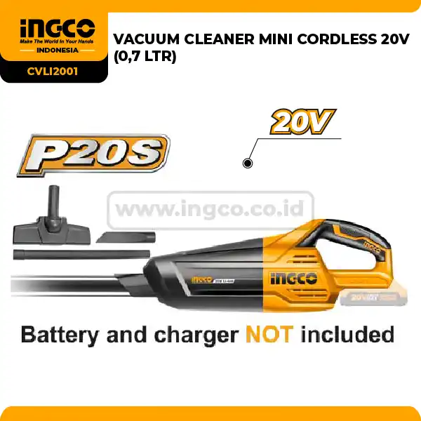 CVLI2001 - VACUUM CLEANER MINI CORDLESS 20V (0,7 LTR) => CVLI201261