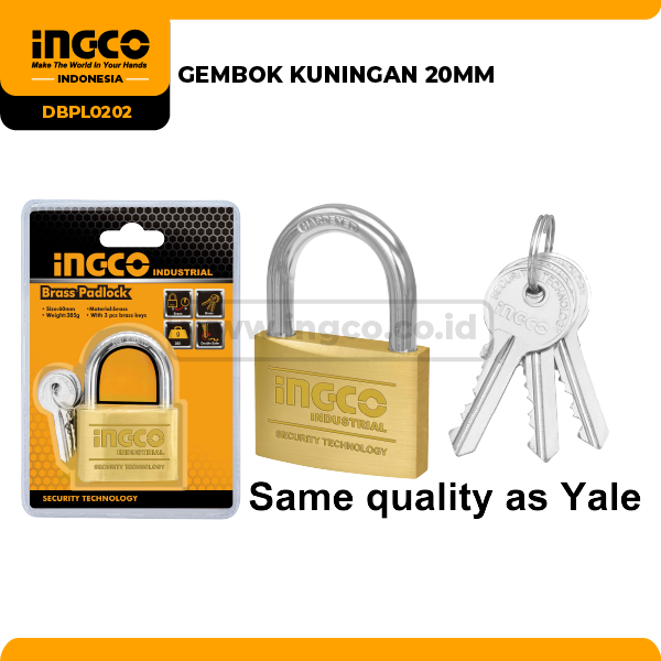 DBPL0202 - GEMBOK KUNINGAN 20MM
