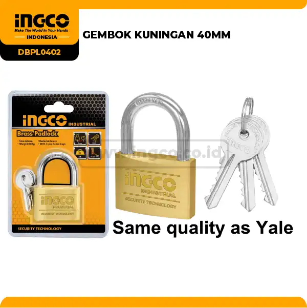 DBPL0402 - GEMBOK KUNINGAN 40MM