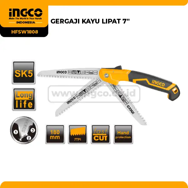 HFSW1808 - GERGAJI KAYU LIPAT 7''