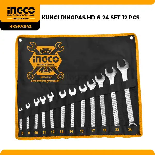 HKSPA1142 - KUNCI RINGPAS HD 6-24 SET 12 PCS