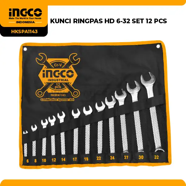 HKSPA1143 - KUNCI RINGPAS HD 6-32 SET 12 PCS