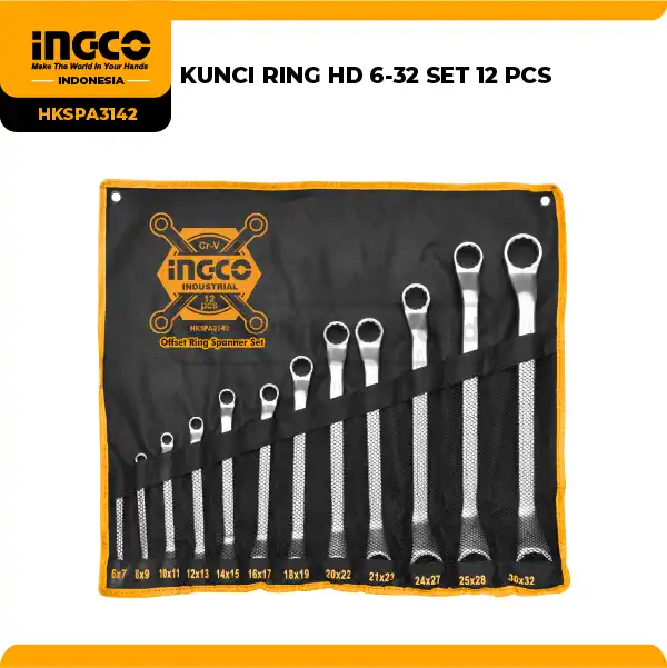 HKSPA3142 - KUNCI RING HD 6-32 SET 12 PCS