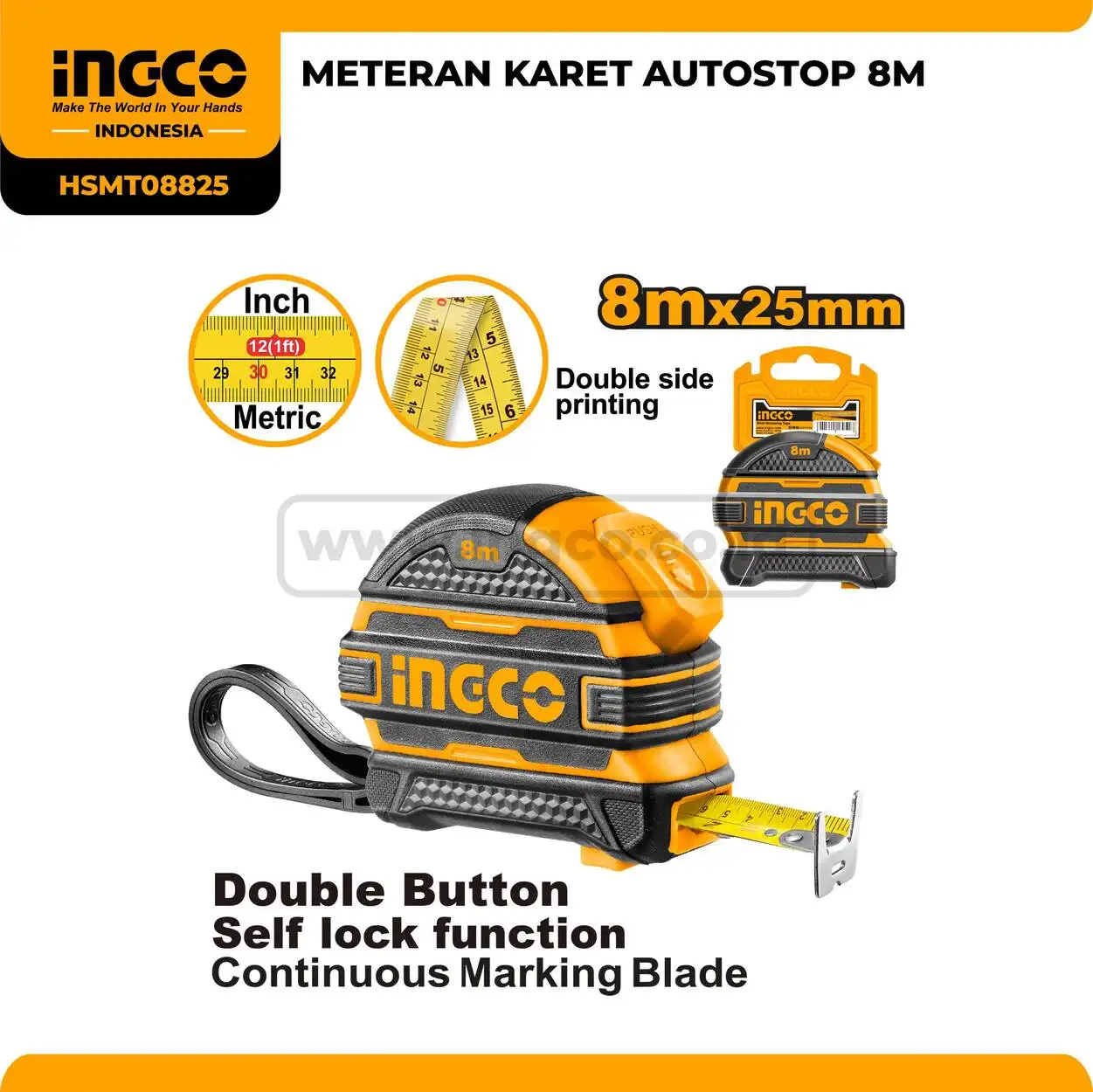 HSMT08825 - METERAN KARET AUTOSTOP 8M