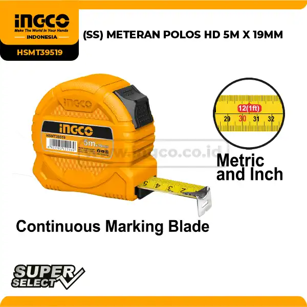 HSMT39519 - METERAN POLOS HD 5M X 19MM