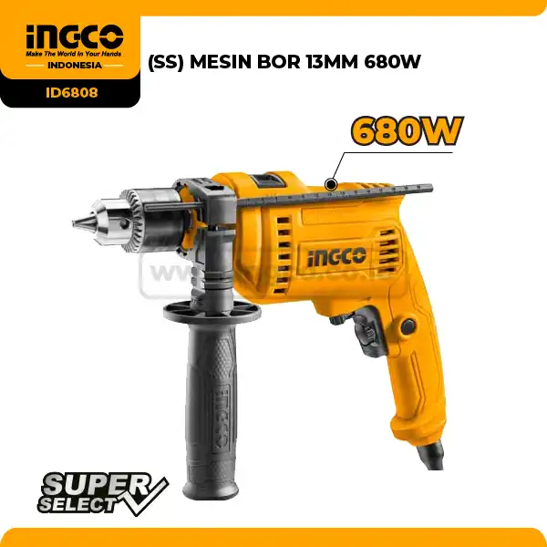 ID6808 - MESIN BOR 13MM 680W + 1 SET AKDB0801